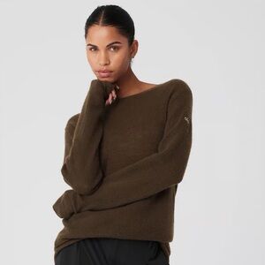 Alo Yoga Cashmere Reform Long Sleeve - Espresso